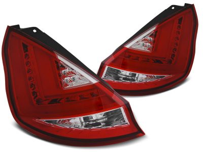 Led takavalot Ford Fiesta MK7 vm.08-12, Hatchback, puna/valko 