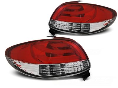 Led takavalot Peugeot 206 vm.10.98-, puna/valko 