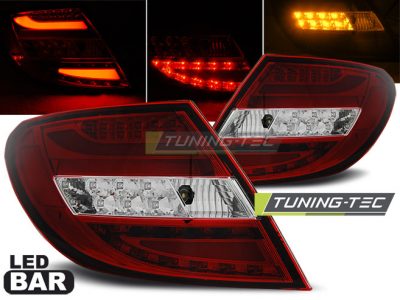 Led takavalot Mercedes-Benz C-srj W204 Sedan vm.07-10, puna/valko 